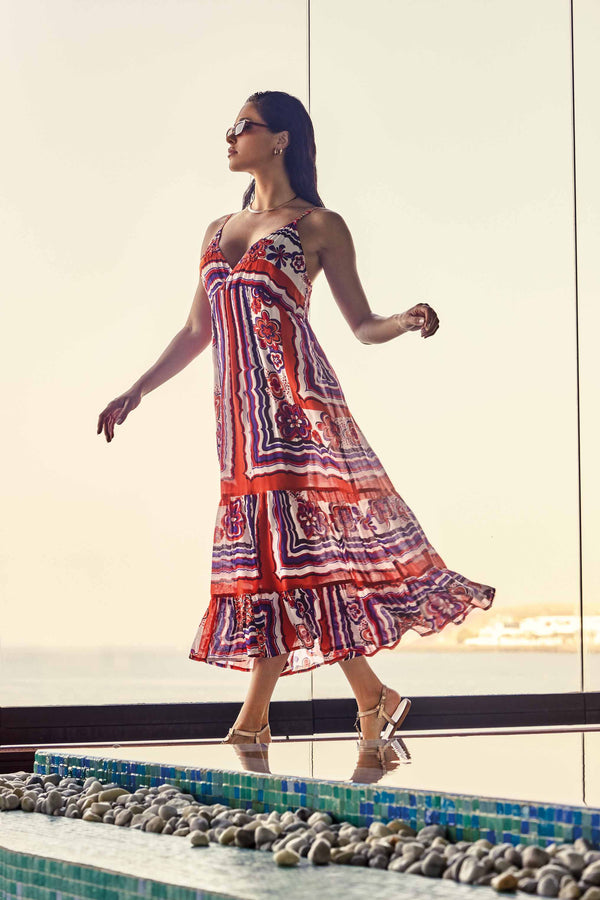 ROBE LONGUE AVEC BRETELLES AMBER