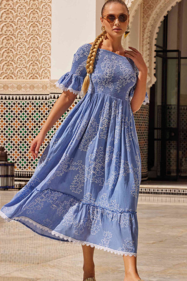 ROBE LONGUE JESSICA À COL BATEAU