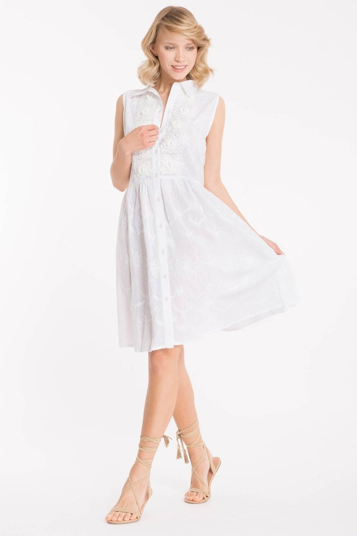 ABITO CAMICIA RICAMI- IC22-001 - #Moda Mare Positano#