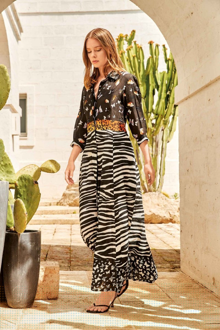 ABITO LUNGO ANIMALIER- IC22-116 - #Moda Mare Positano#