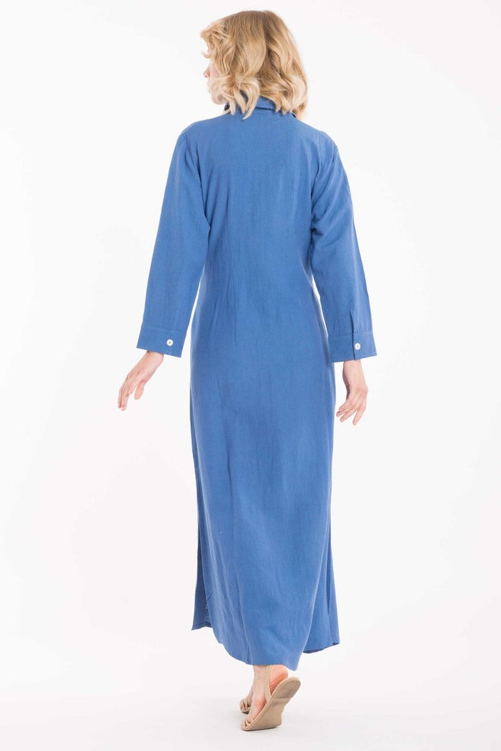 ABITO LUNGO MISTO LINO- IC22-048 - #Moda Mare Positano#