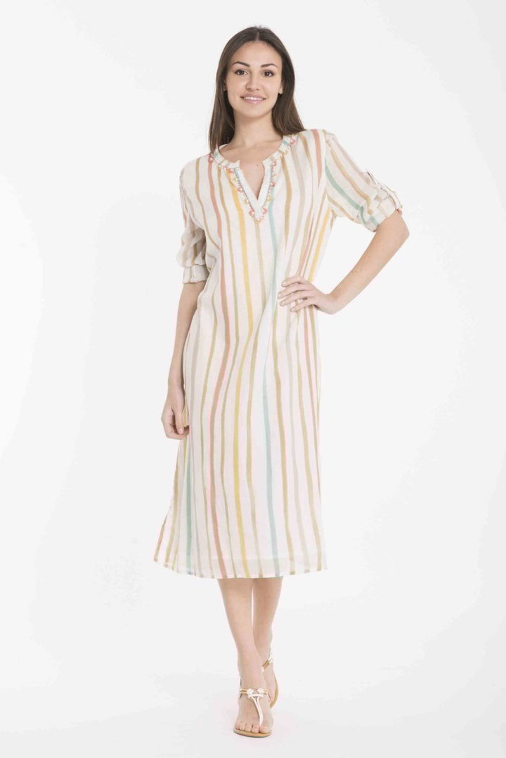 ABITO RIGHE COLORATE- DB22-073 - #Moda Mare Positano#