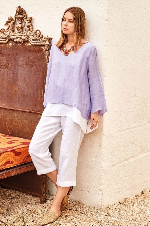 PANTALONI PURO LINO- IC22-078 - #Moda Mare Positano#