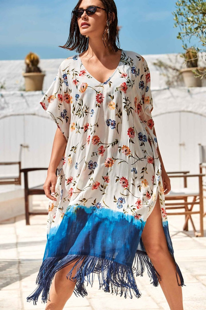 PONCHO FRANGE- DA22-051 - #Moda Mare Positano#