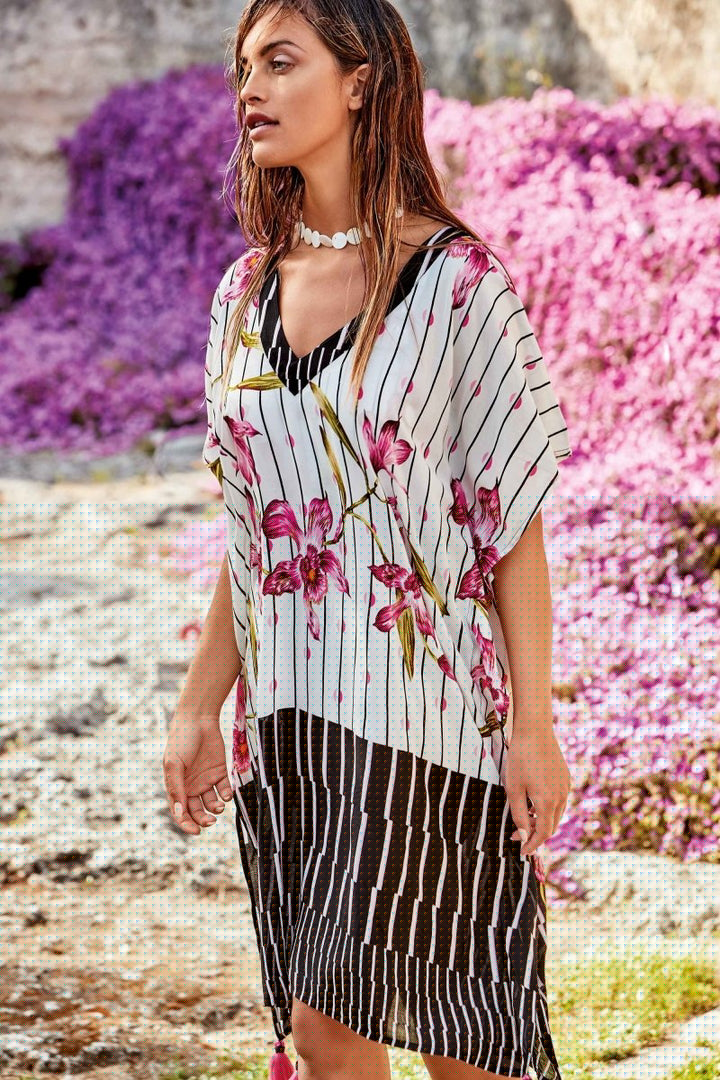 PONCHO RIGHE- DA22-020 - #Moda Mare Positano#