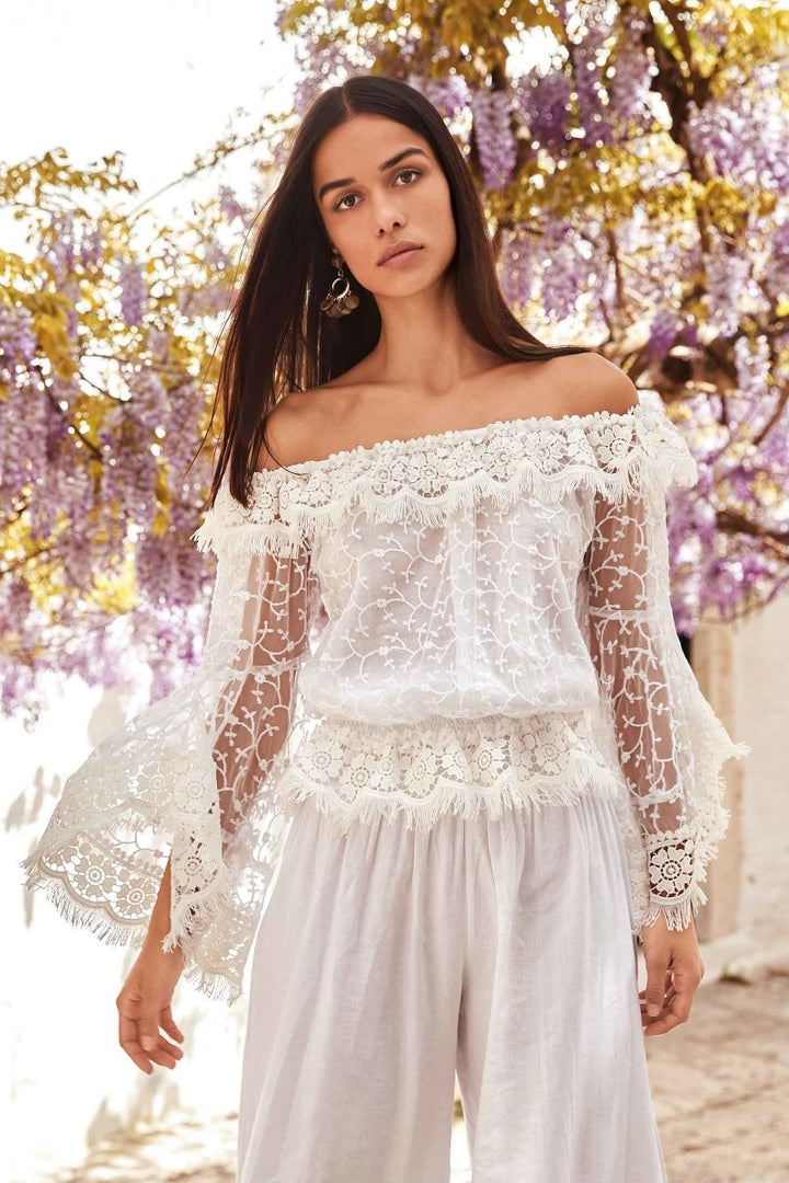 TOP PIZZO FRANGE- IC22-020 - #Moda Mare Positano#